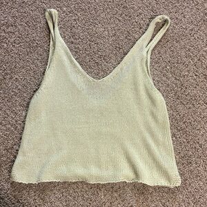 Women's Green Knit Tank Top